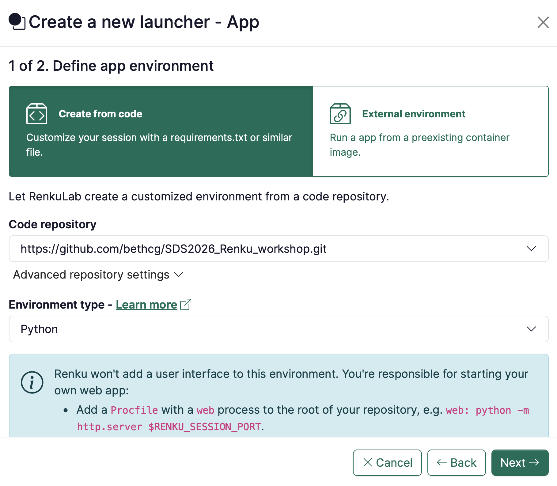 Setup app launcher